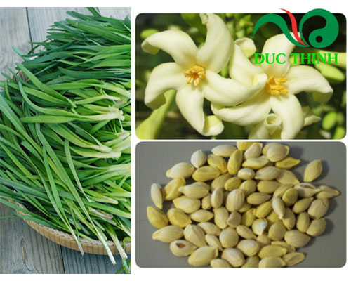 Hoa đu đủ đực, hẹ và hạt chanh 