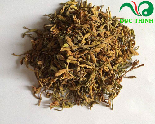 Hoa đu đủ đực được thu hoạch và phơi khô