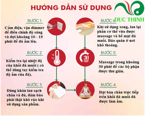 hướng dẫn dùng đá muối massage chân Himalaya