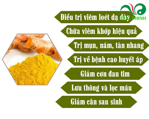 Tinh bột nghệ vàng có tác dụng gì?