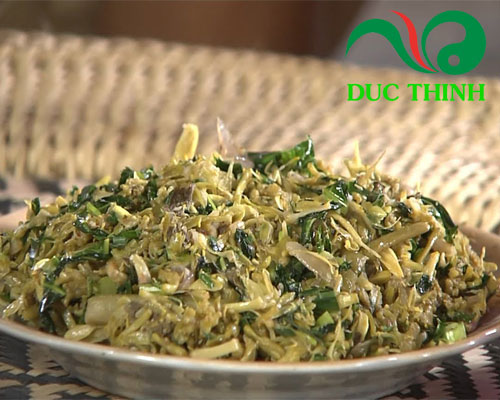 Hoa đu đủ đực xào chay