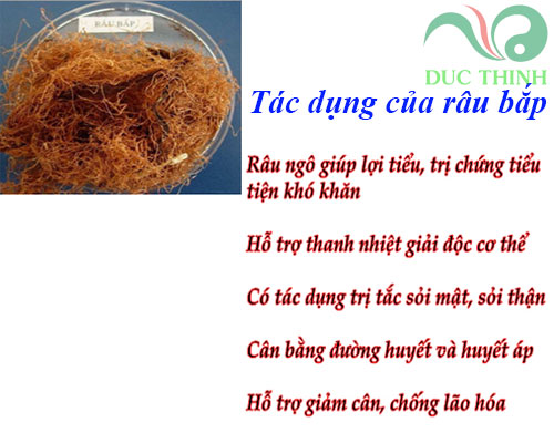 râu bắp có tác dụng gì